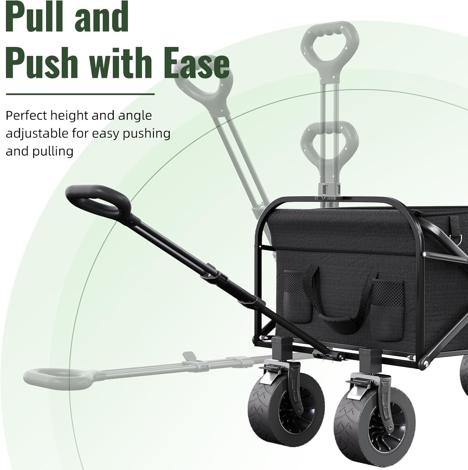 Heavy Duty 150L Festival Trolley 250KG Folding Wagon with All-Terrain Wheels