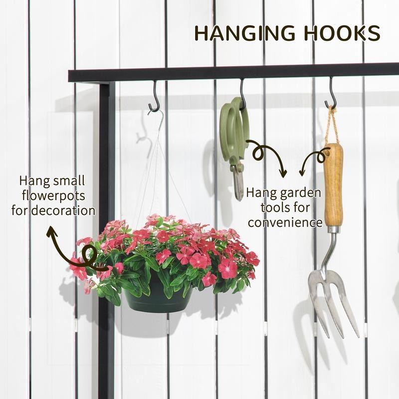 Tall Plant Stand with Hooks – Stylish Vertical Display for Any Space