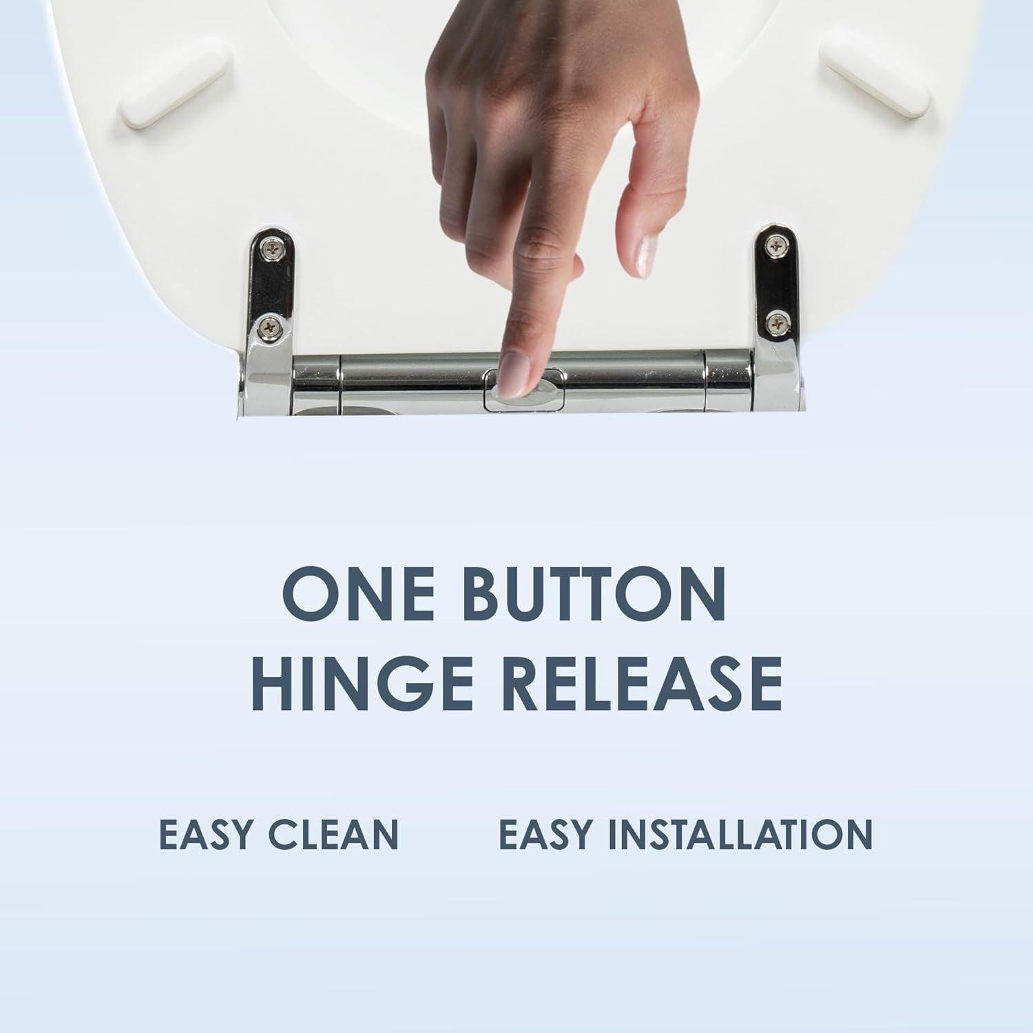 White Soft Touch Toilet Seat Slow Close Click Lift Clean Matte Finish 42x36cm