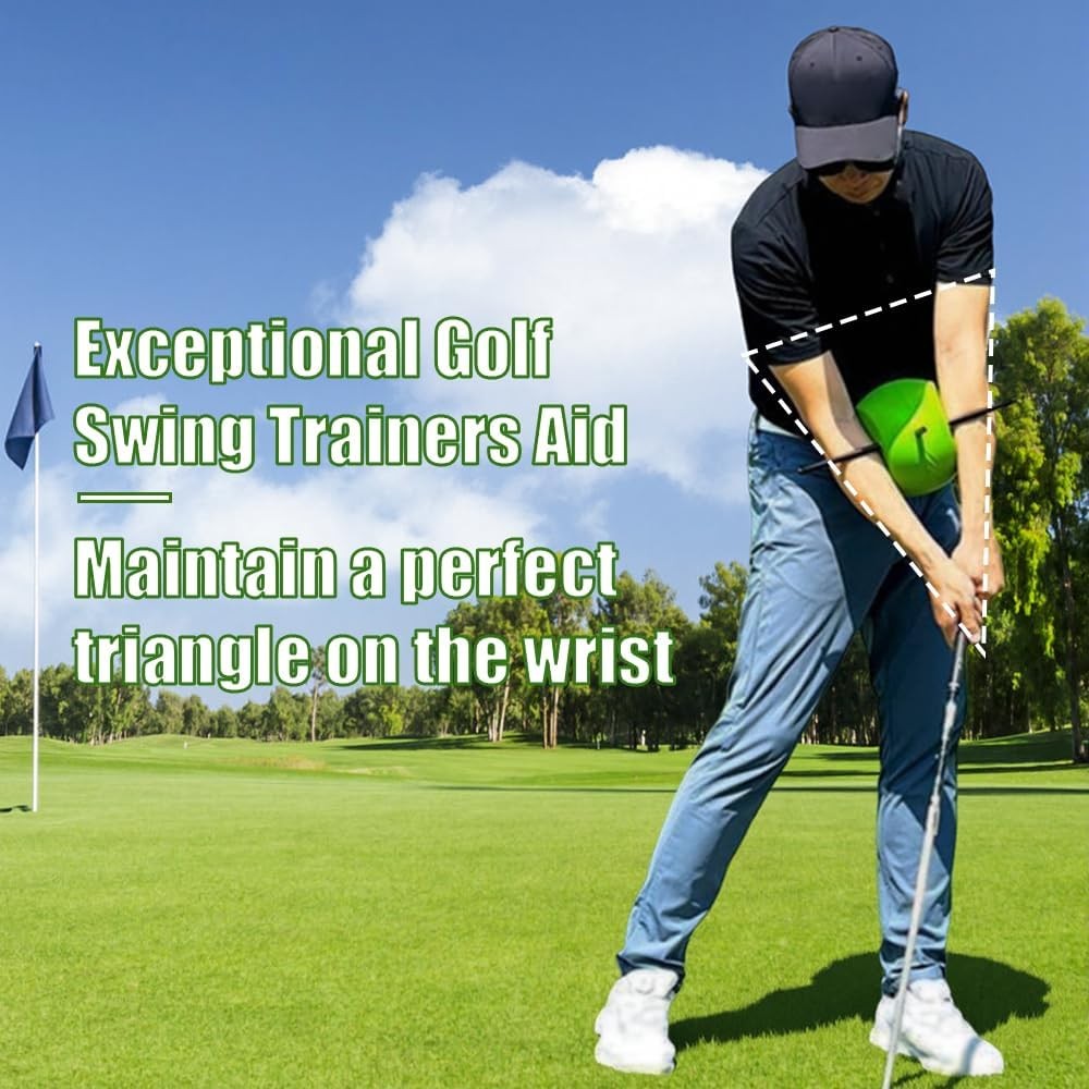 Golf Swing Trainer Ball with Alignment Rods Arm & Path Training Aid