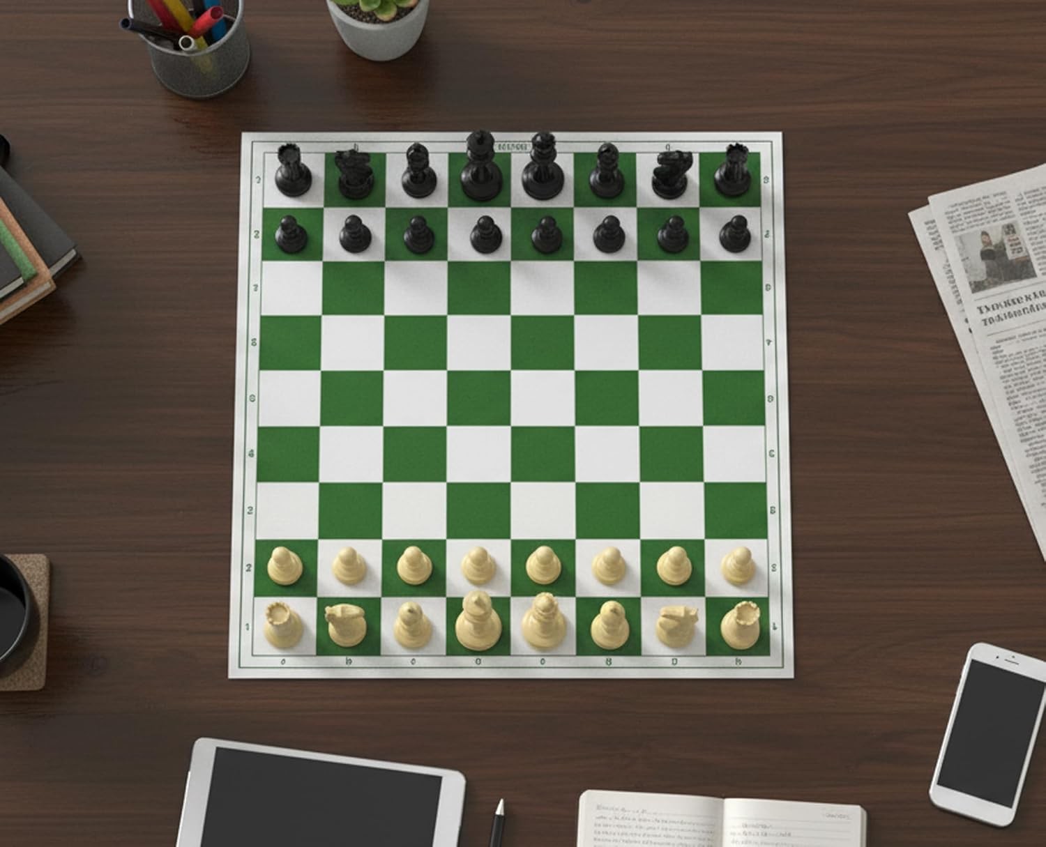 17" Tournament Chess Set Foldable Board Weighted Staunton Pieces Travel Play