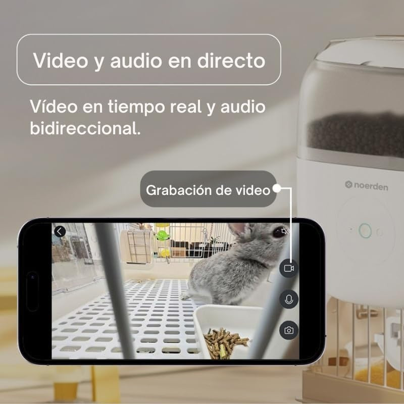 Smart Small Pet Feeder Camera App Control HD Video 10 Meals Daily