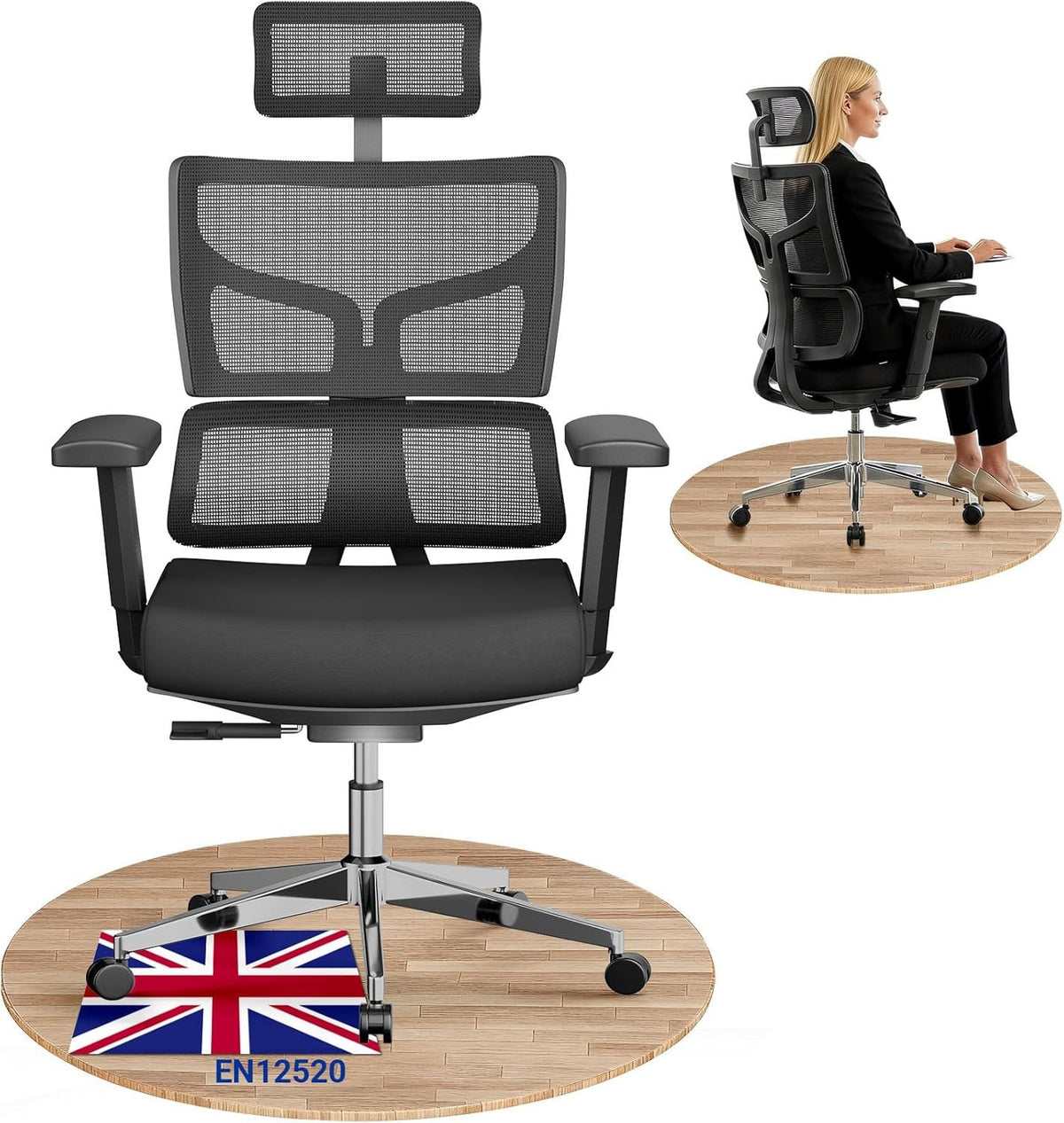 Heavy Duty Ergonomic Office Chair 200kg Mesh Big & Tall 3D Arms