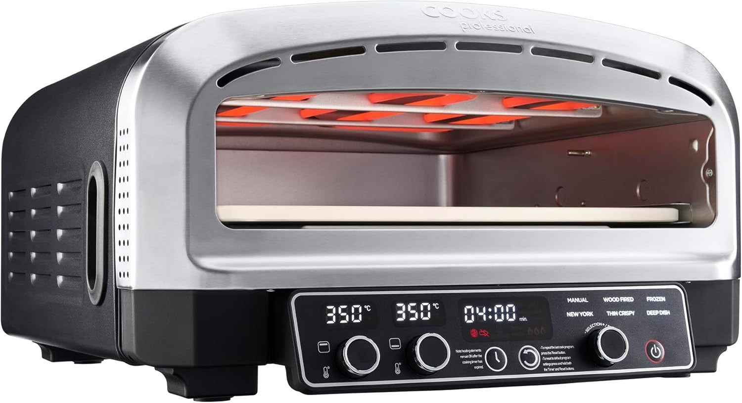 Electric Pizza Oven with Dual Heating & Peel | Indoor Outdoor Pizza Maker 450°C