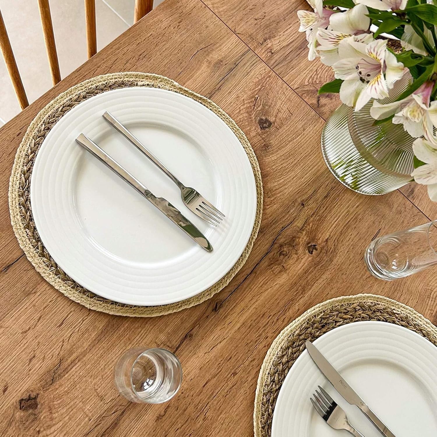 Extendable Rustic oak Dining Table 8 Seater Wood Modern SpaceSaving 120-200cm