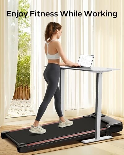 Under Desk Walking Treadmill 9% Incline Portable Electric Home Gym