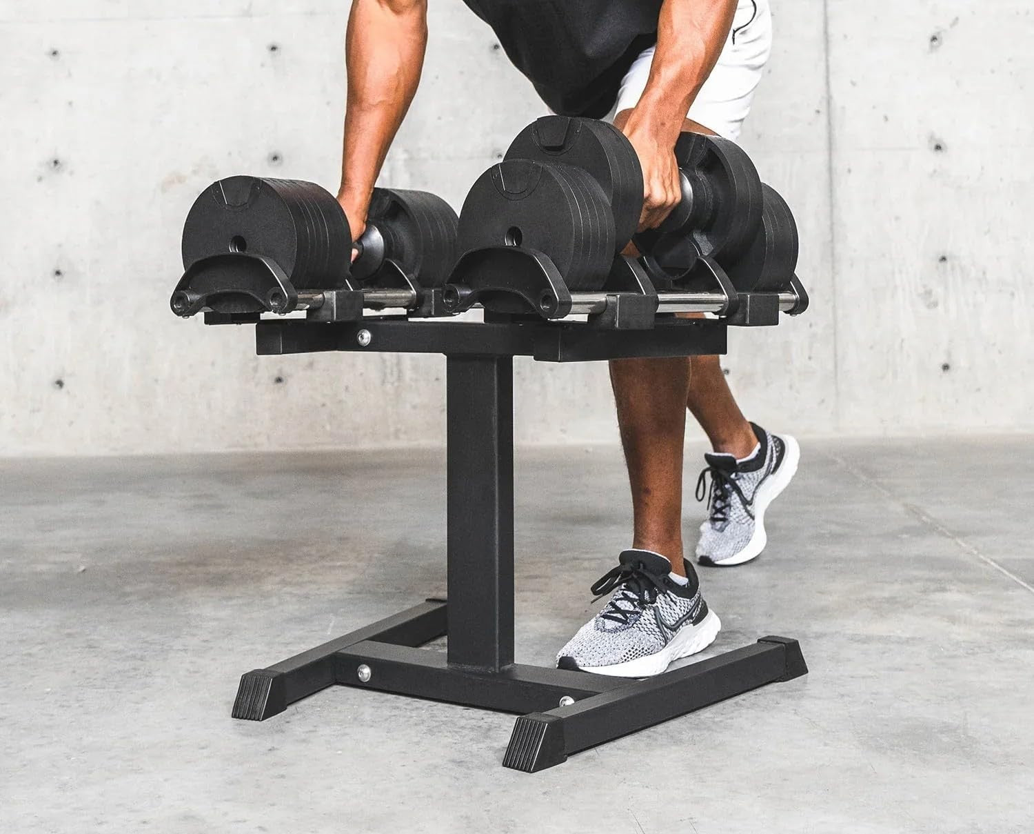 64kg Adjustable Dumbbells Pair with Stand 2–32kg Quick Select Home Gym