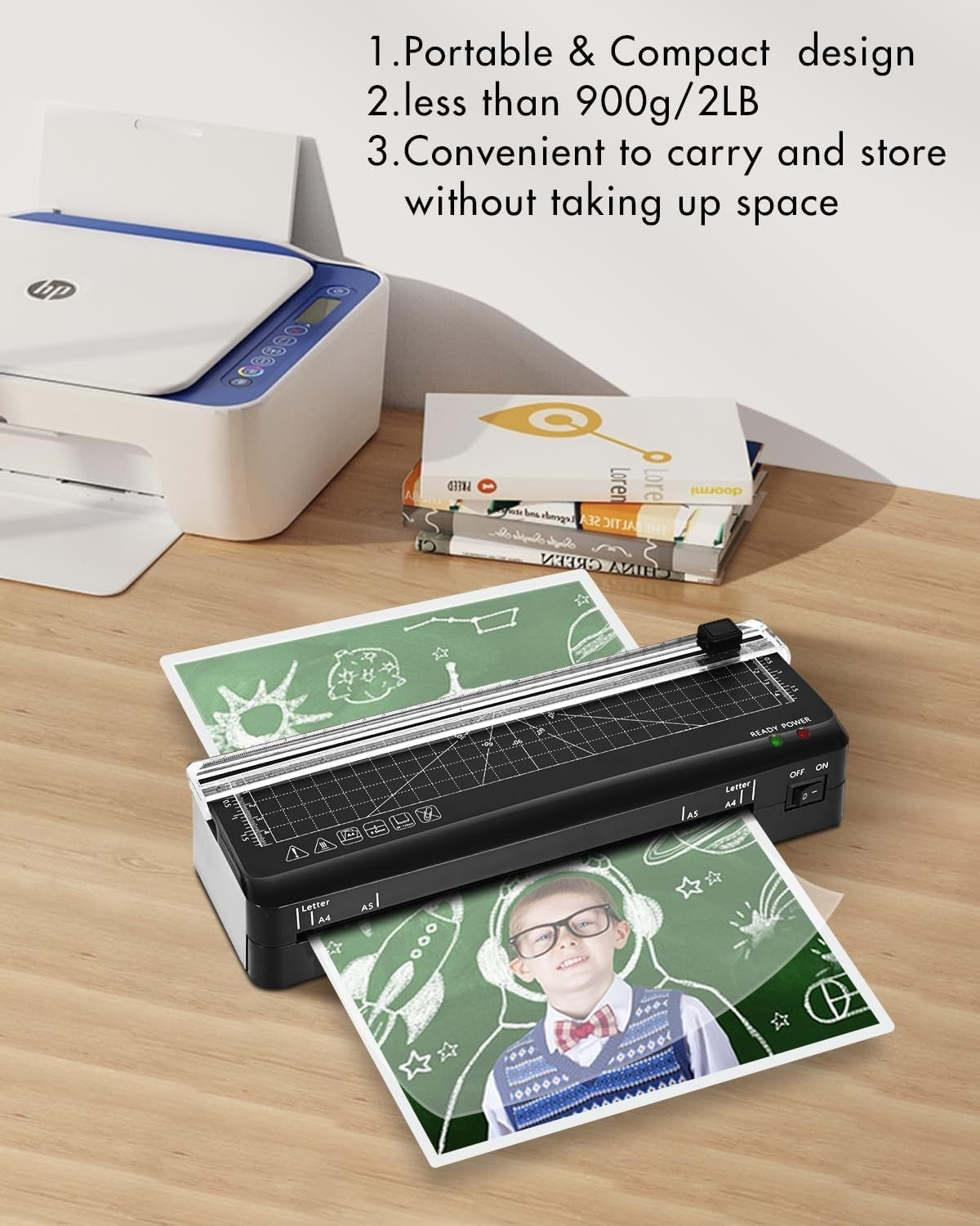 A4 Laminator Fast 70s Warm Up Quiet High Speed Built-In Trimmer