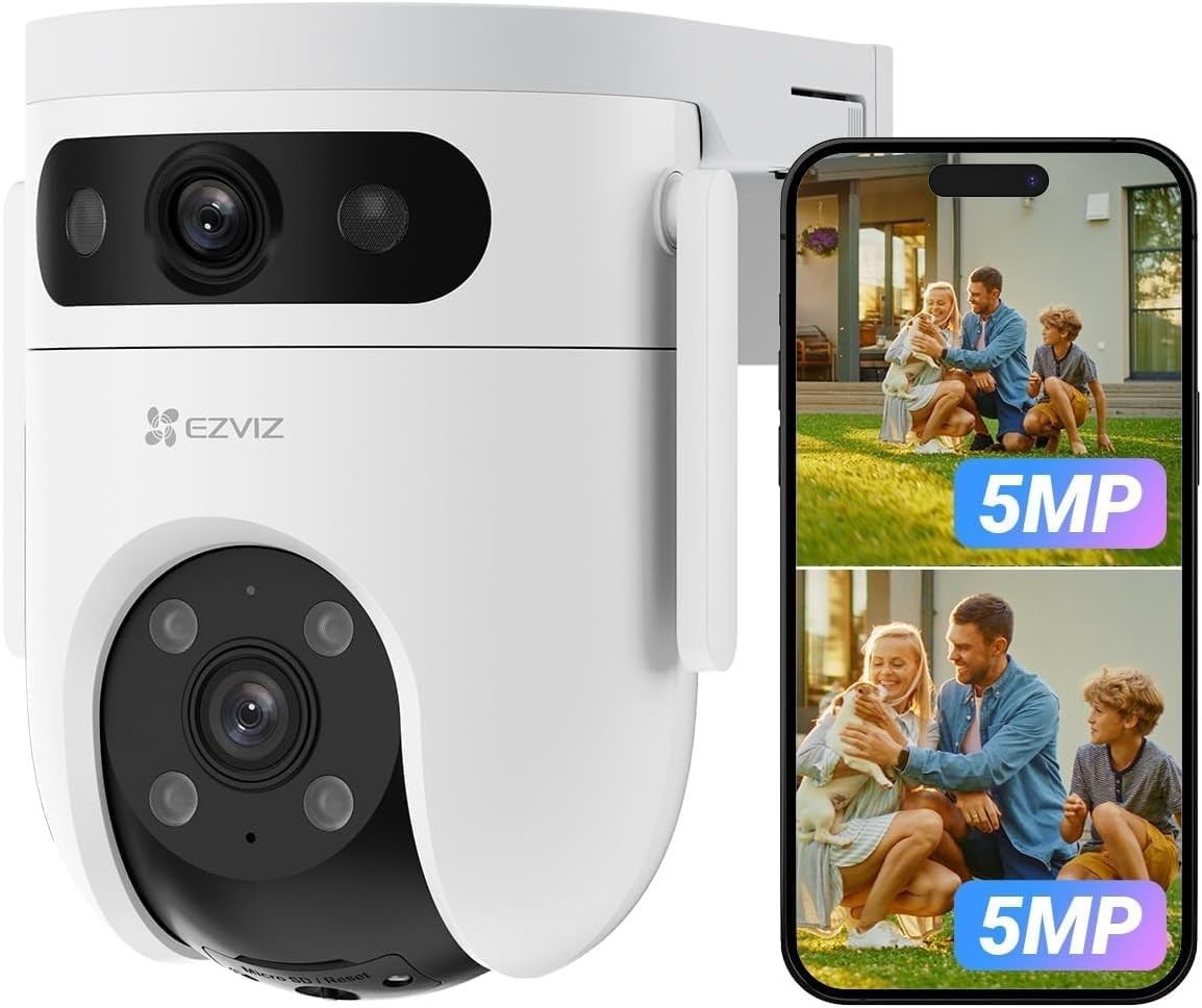 6K Dual Lens PTZ Security Camera WiFi Auto Tracking Color Night Vision