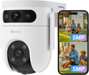 6K Dual Lens PTZ Security Camera WiFi Auto Tracking Color Night Vision