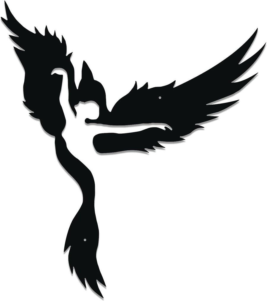 Metal Ballerina Angel Bird Wall Art Silhouette