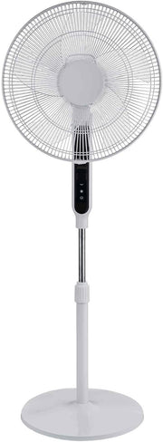 16" Pedestal Fan –Quiet 12-Speed DC Motor Remote Control Adjustable Standing Fan