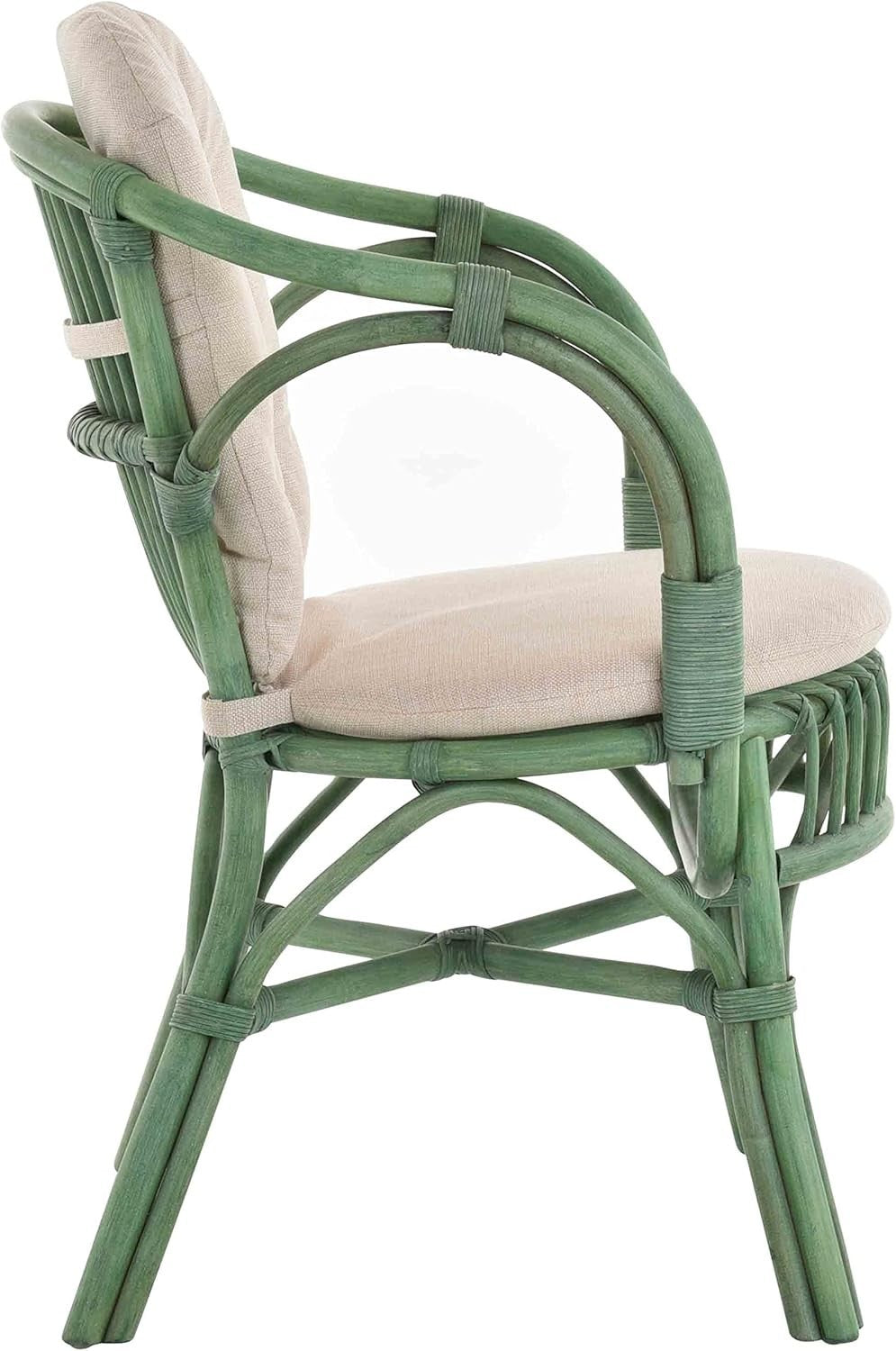 Rattan Wicker Armchair With Cushion Scandinavian Indoor Lounge Chair Comfort
