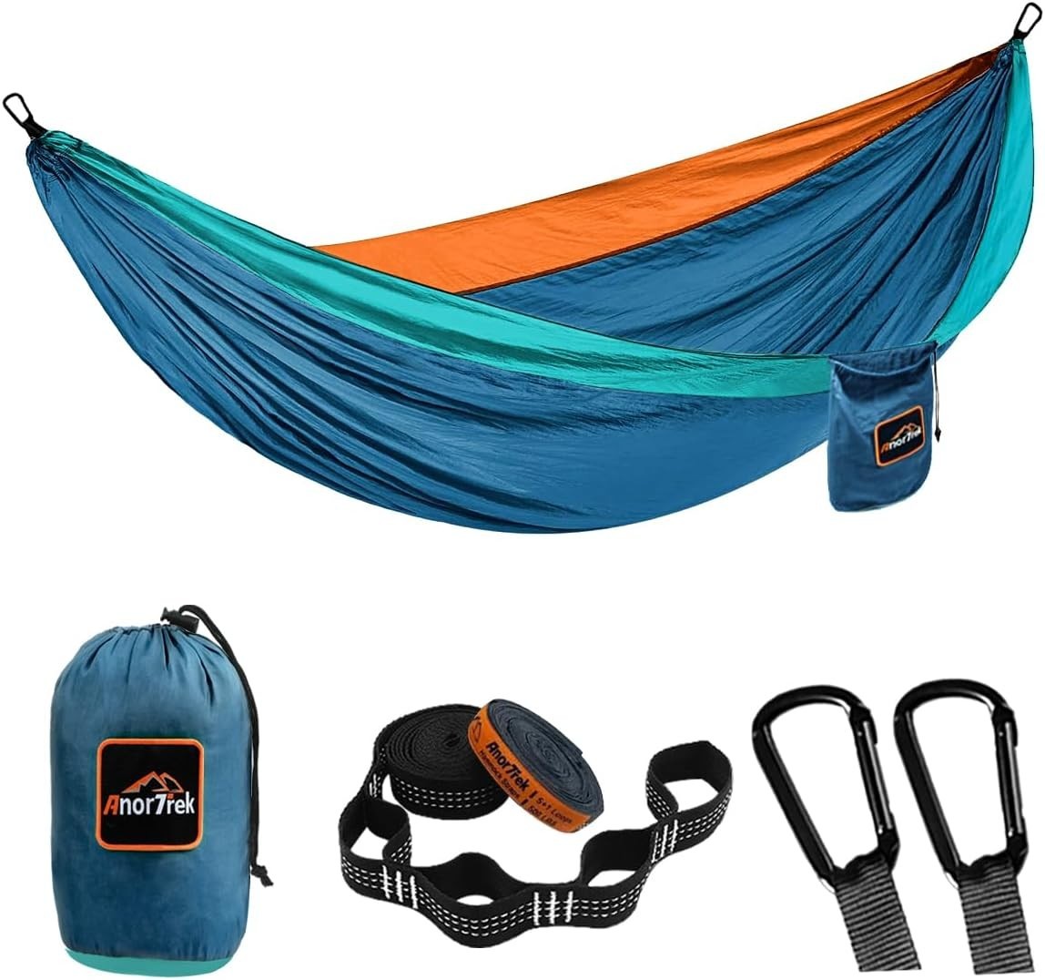Ultra-Lightweight Outdoor Camping Hammock with Tree Straps & 250kg Load