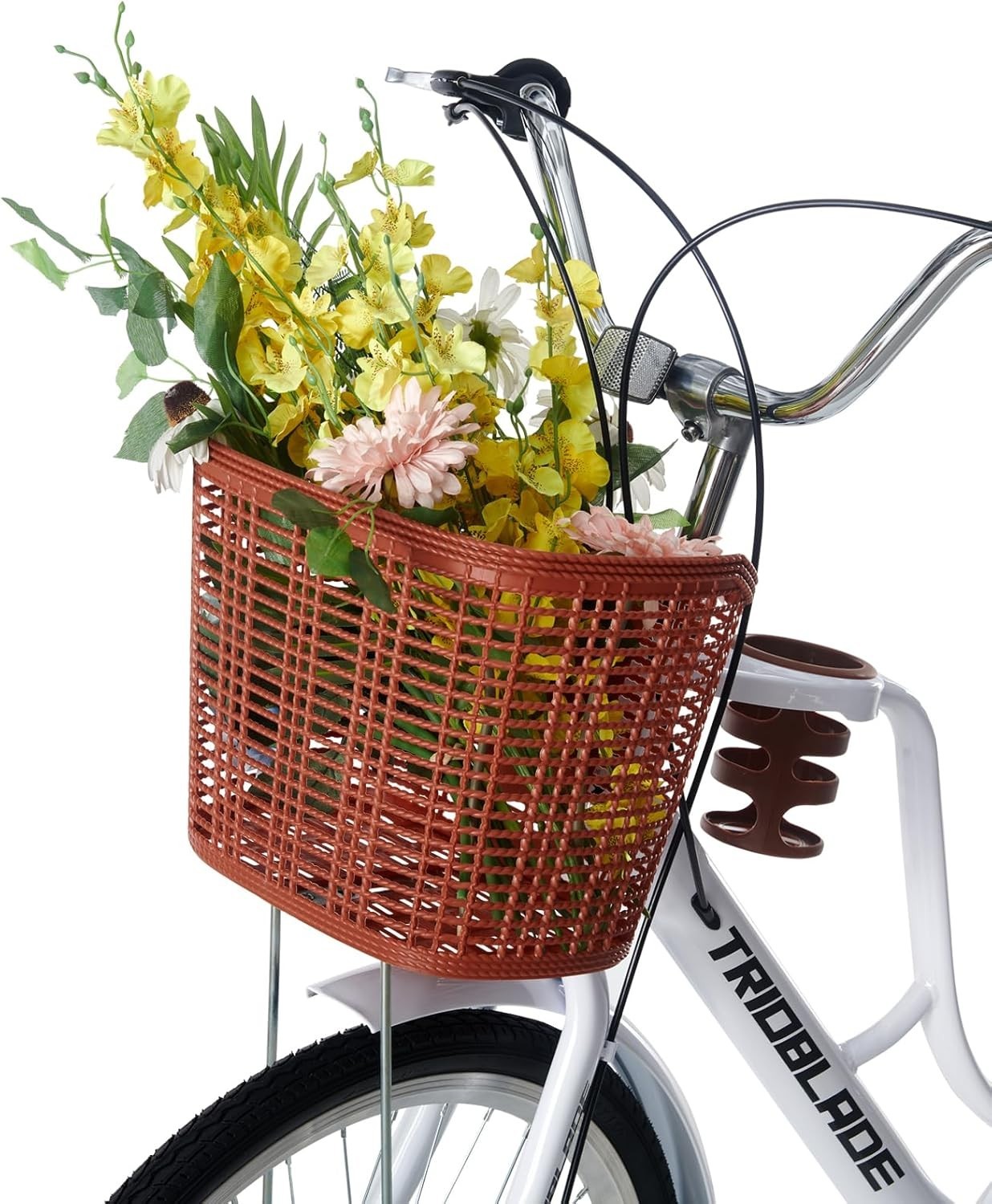 26-Inch Vintage City Bike for Women | 7-Speed, Dual Disc Brakes, Basket