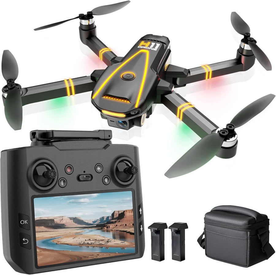 4K GPS Drone with Screen Controller, 45min Flight, Follow Me, Brushless Motor