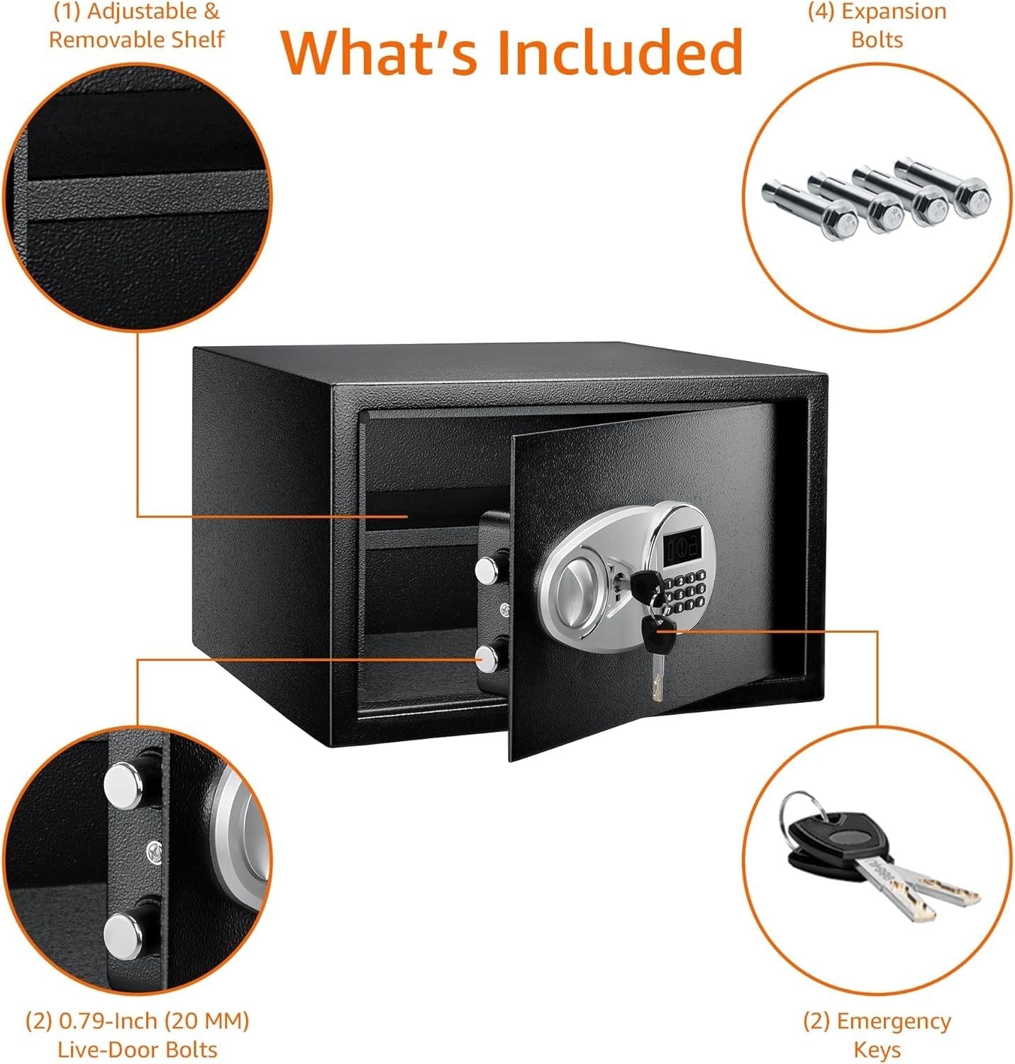 34L Digital Safe Box Electronic Keypad Cash Jewellery Lock Safe