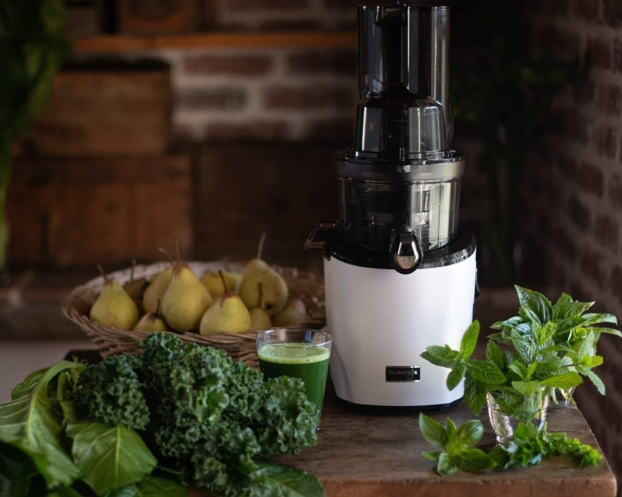 Cold Press Slow Juicer Auto Cutting Dual Feed Chute BPA Free Quiet