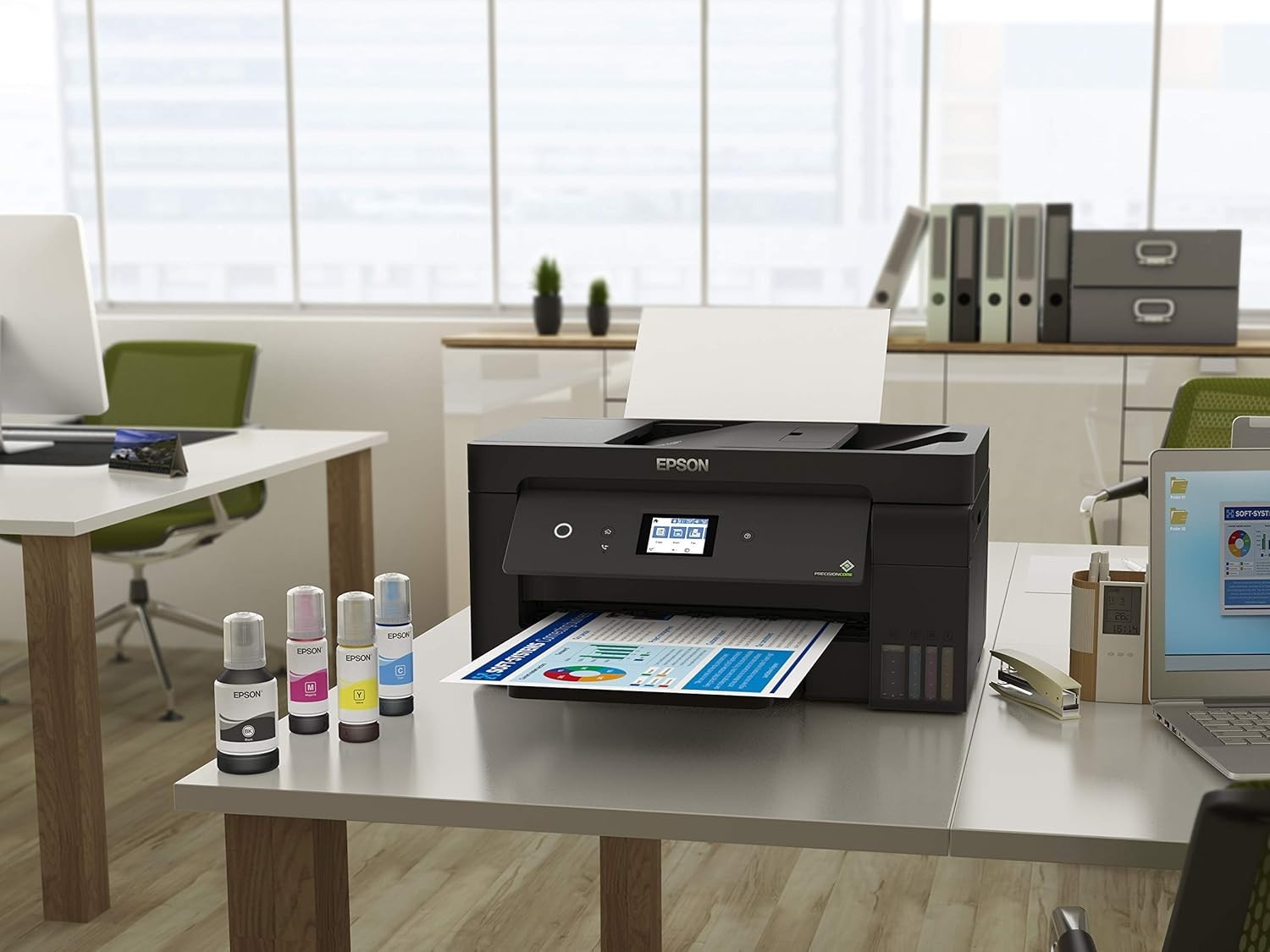 A3 Wi-Fi Ink Tank Printer Off White – Print/Scan/Copy Low-Cost Ink