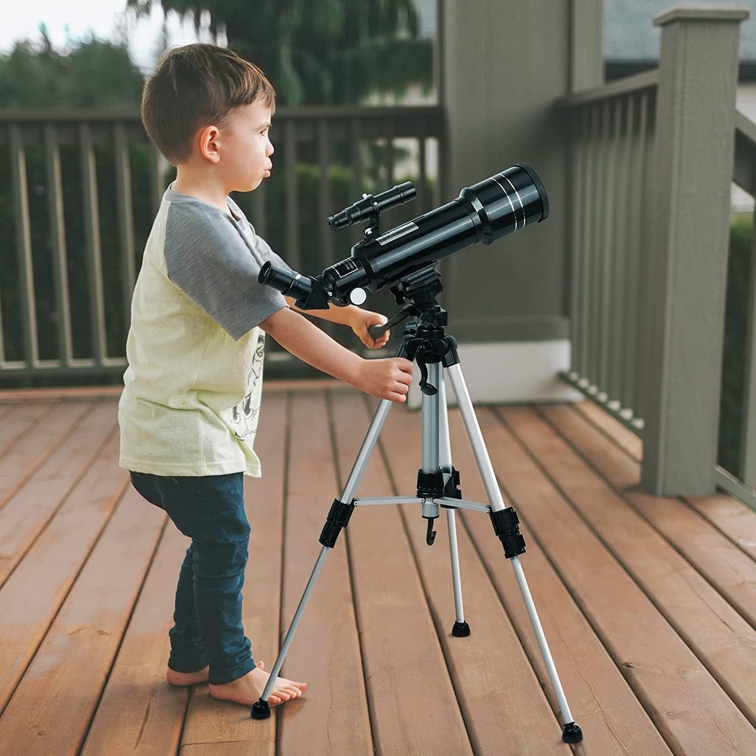 Portable 70mm Refractor Telescope 400mm Travel Scope for Moon & Stars