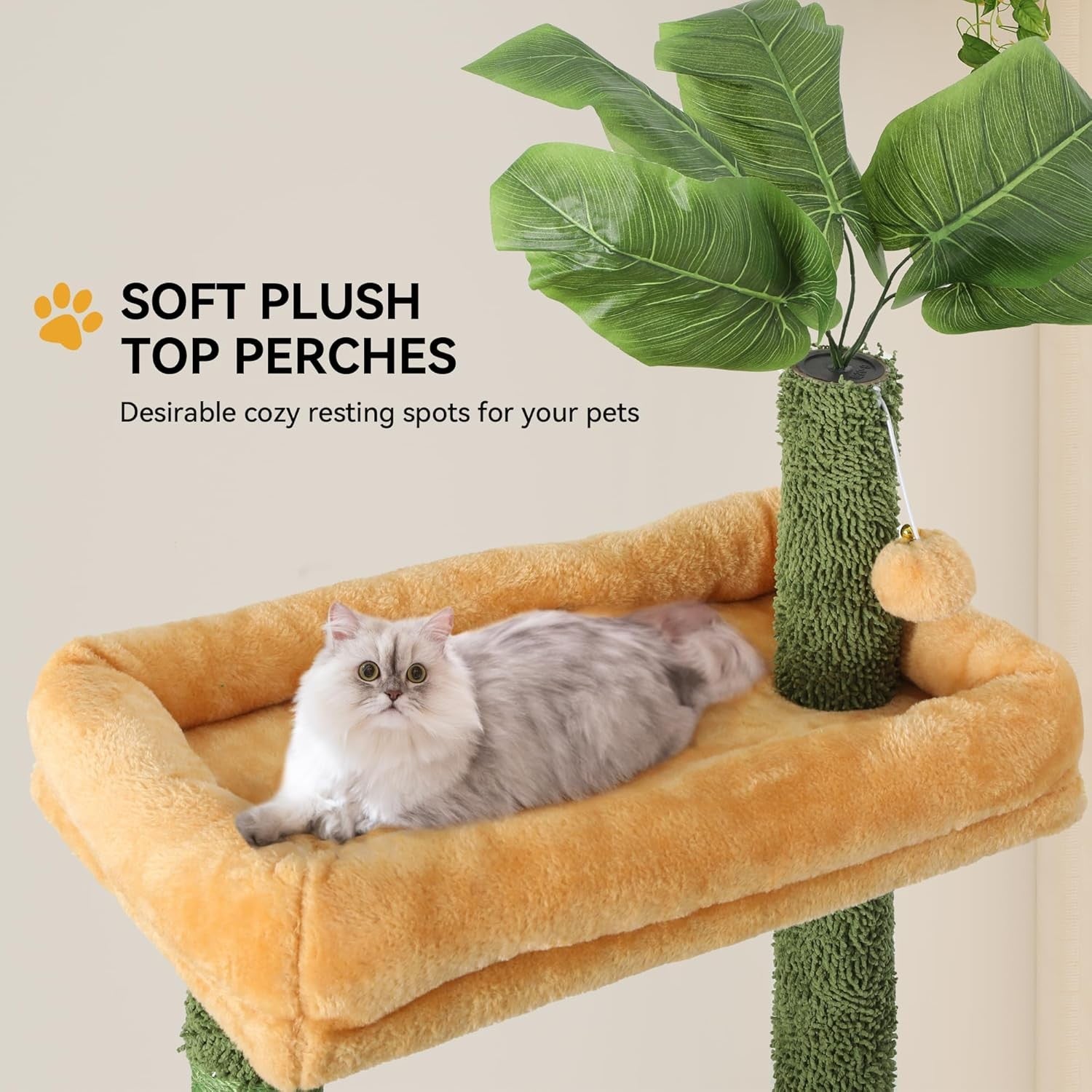 Tall Cat Tree 185cm Indoor Climbing Tower with Condo Scratching Posts