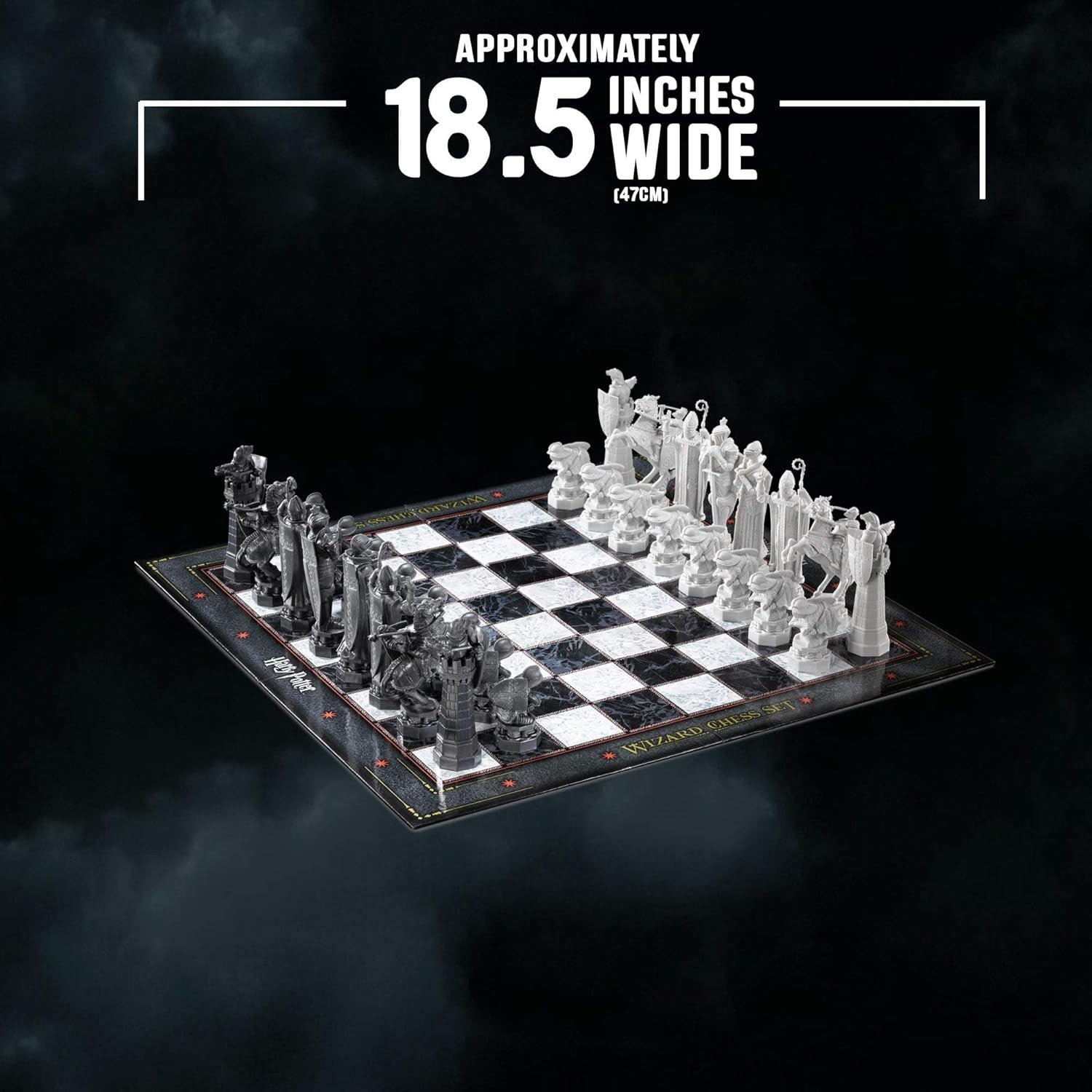 Wizard Chess Set Luxury Display – Detailed Battle Pieces & Board | Collector Gif