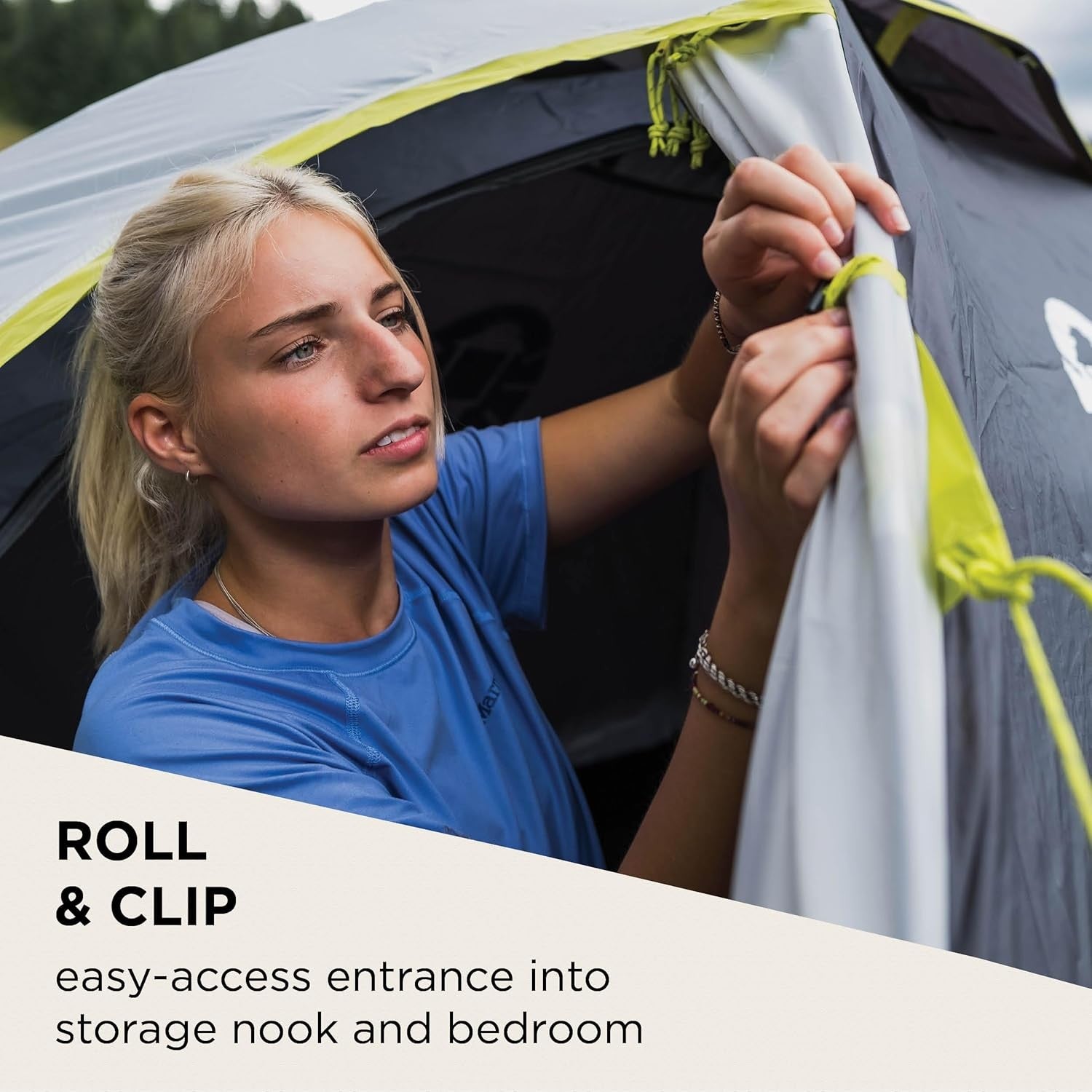 4 Person Camping Tent 4500mm Waterproof Dome Darkened Bedroom