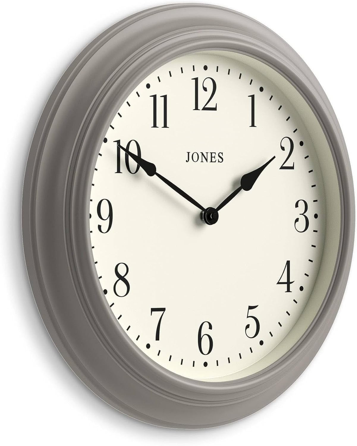 Large Silent Wall Clock 40cm Classic Grey Kitchen Living Room Decor