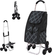 2-in-1 Foldable Stair Climber Trolley 6-Wheel Lightweight 40KG Oxford Bag