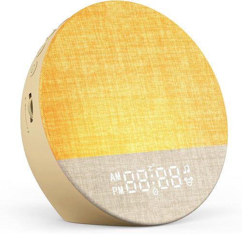Sunrise Alarm Clock Wake Up Light White Noise Sounds Dimmable Night Lamp