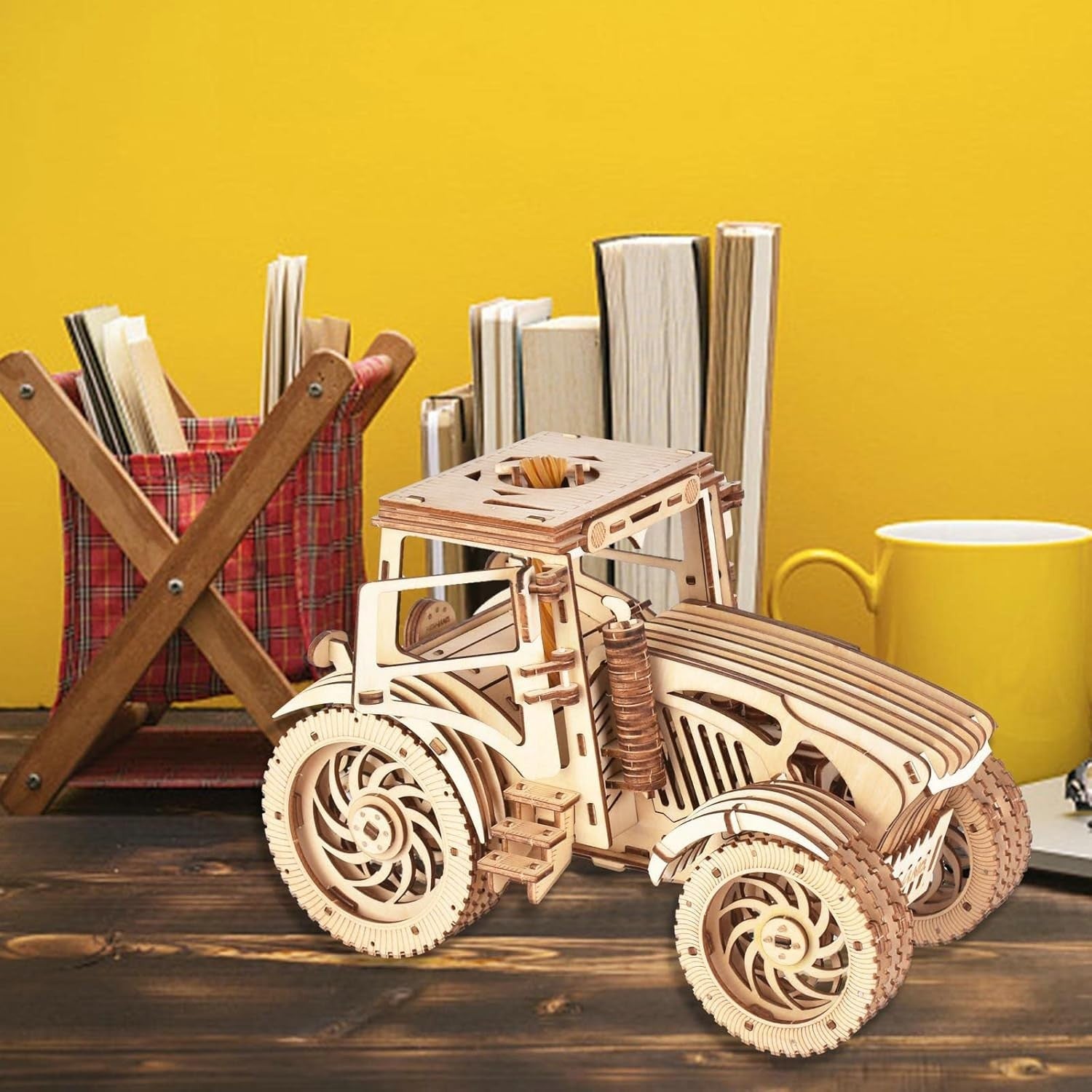 3D Wooden Tractor Puzzle Model DIY Kit for Kids & Adults, Educational Toy