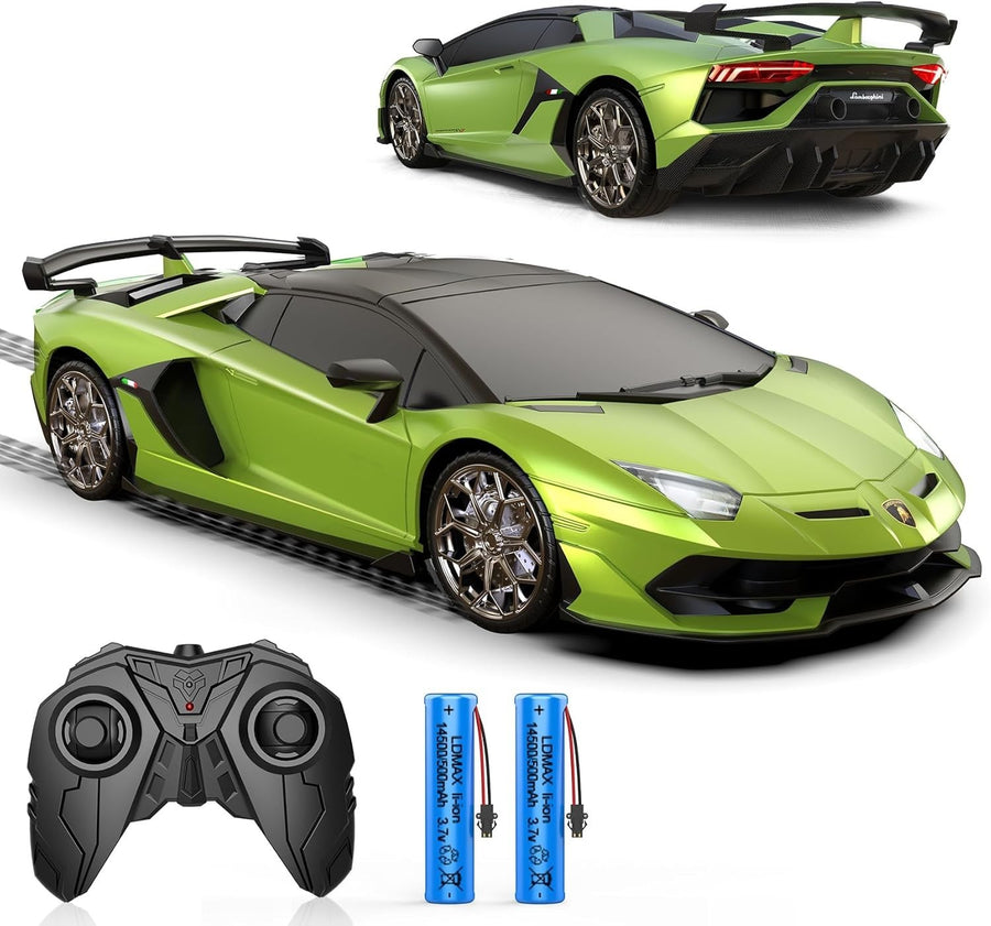 1:16 Scale Sports Car 2.4GHz Remote Control Vehicle 2 Batteries 50min Play