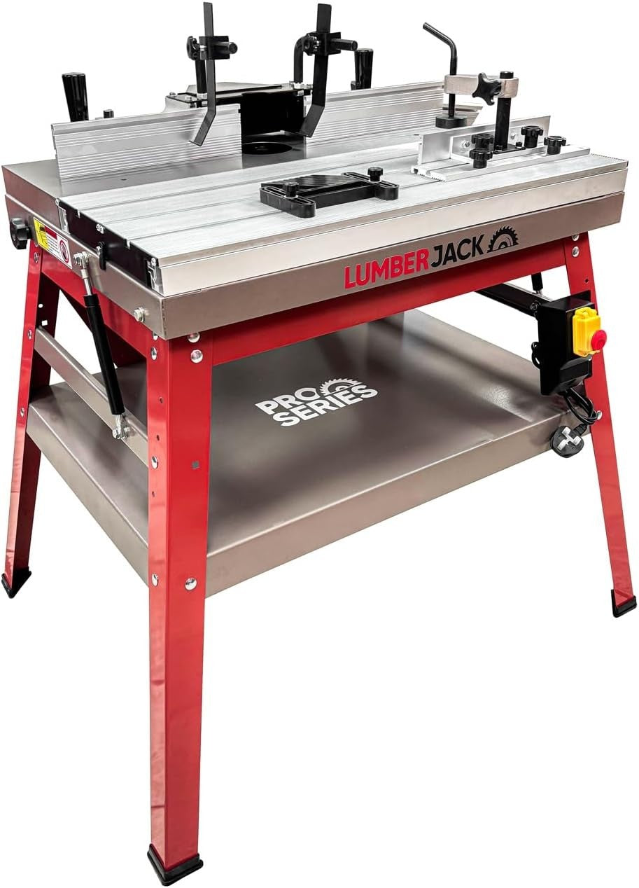 Heavy Duty Cast Iron Router Table Sliding Tilting Workbench Pro Routing Station