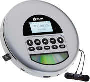 Portable CD Player Bluetooth FM Radio TF Card Rechargeable Grey w/ Earbuds