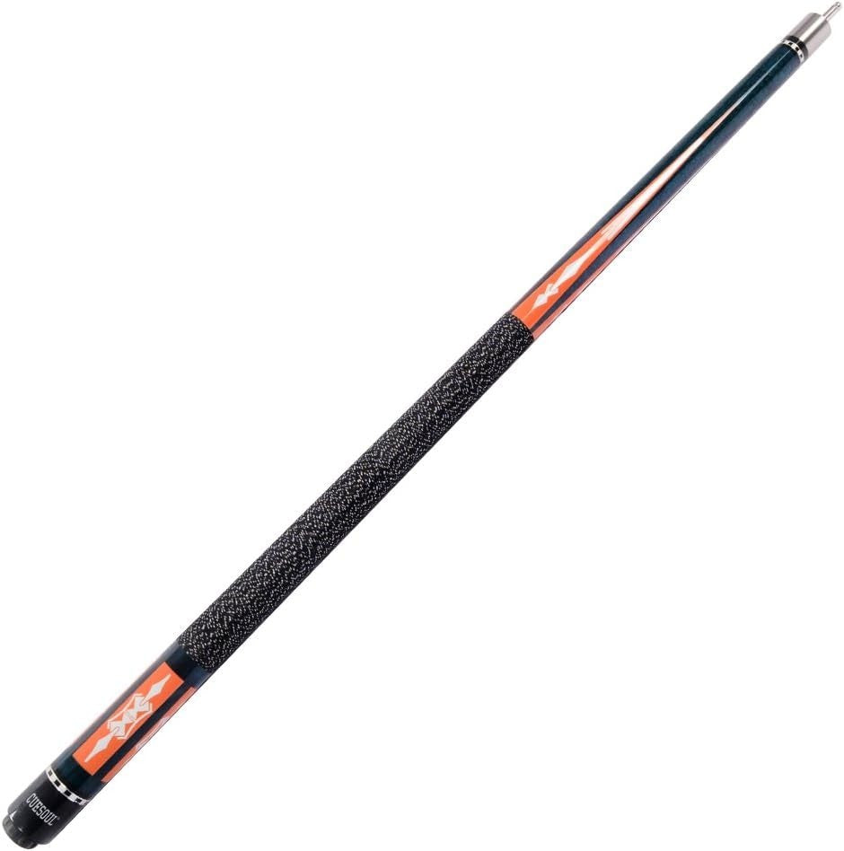58in Hardwood Pool Cue 13mm Tip Irish Linen Wrap 19-21oz Billiard Stick
