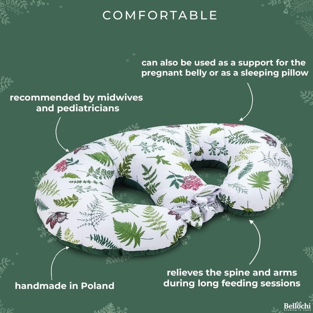 Twin Nursing Pillow Breastfeeding Support Cushion OEKO-TEX Cotton Cover