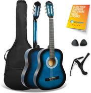 3/4 Size Junior Classical Guitar Starter Pack Blue Kids Kit