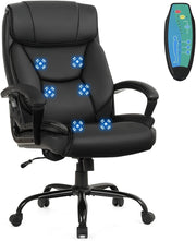 Big & Tall Massage Office Chair 500lbs PU Leather Recline Swivel Ergonomic