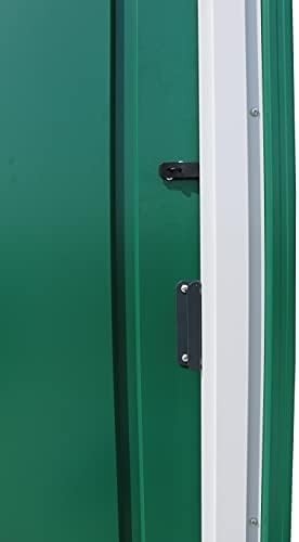 Metal Garden Storage Shed 5x4ft Waterproof Outdoor Tool & Bike Shed Green