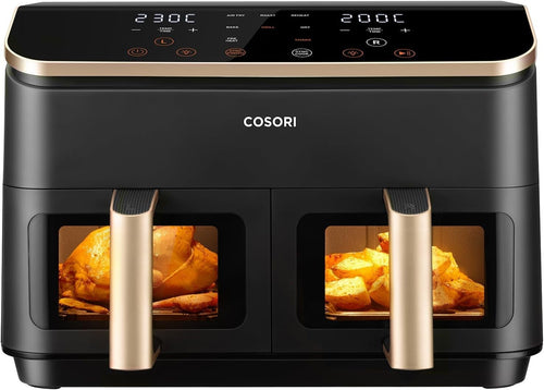 8.5L Dual Zone Air Fryer | Sync Cook & Finish | 8-in-1 Functions Visible Windows