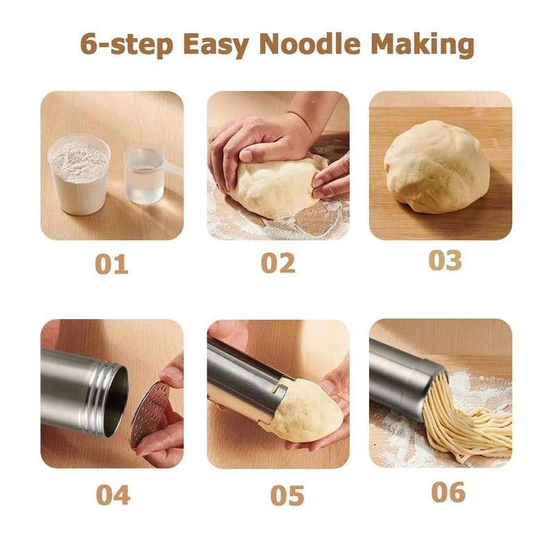 Electric Noodle Maker USB Wireless Pasta Press Handheld Tool 5 Moulds Kitchen