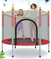4.6FT Kids Toddler Trampoline w Safety Enclosure Indoor Outdoor Play