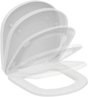 Tempo D Shape Soft Close Toilet Seat White Gloss Wrapover Quick Release