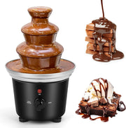 Mini Chocolate Fountain Machine Electric Fondue Party Melter Steel
