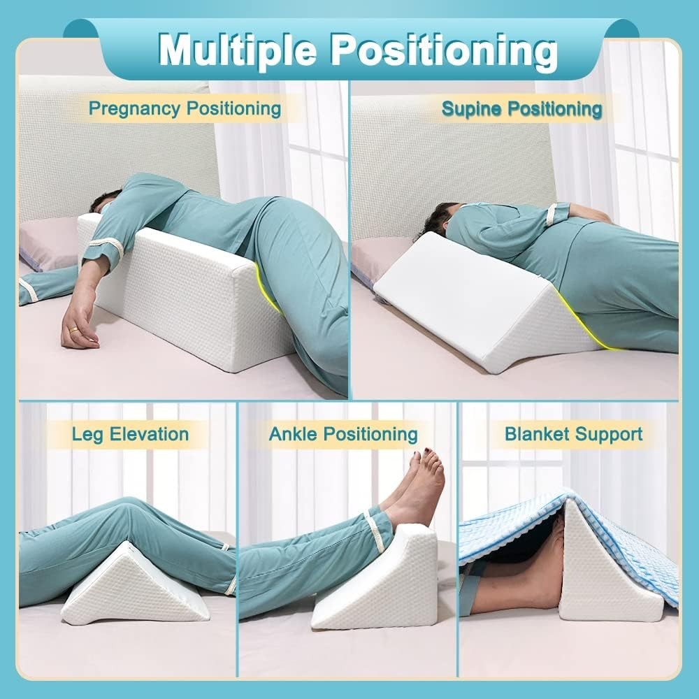 Foot Bed Wedge Pillow Blanket Lifter Foam Support for Leg Pain Recovery