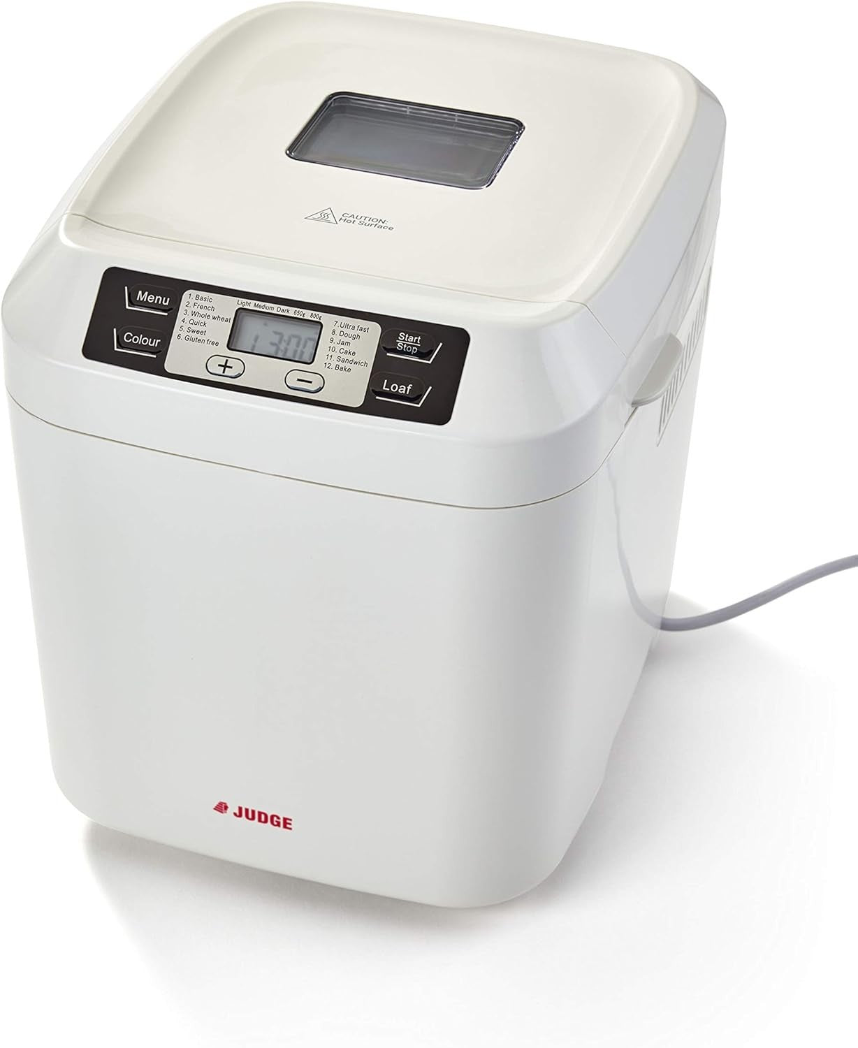 800g Digital Bread Maker 12 Programs Delay Timer Keep Warm White