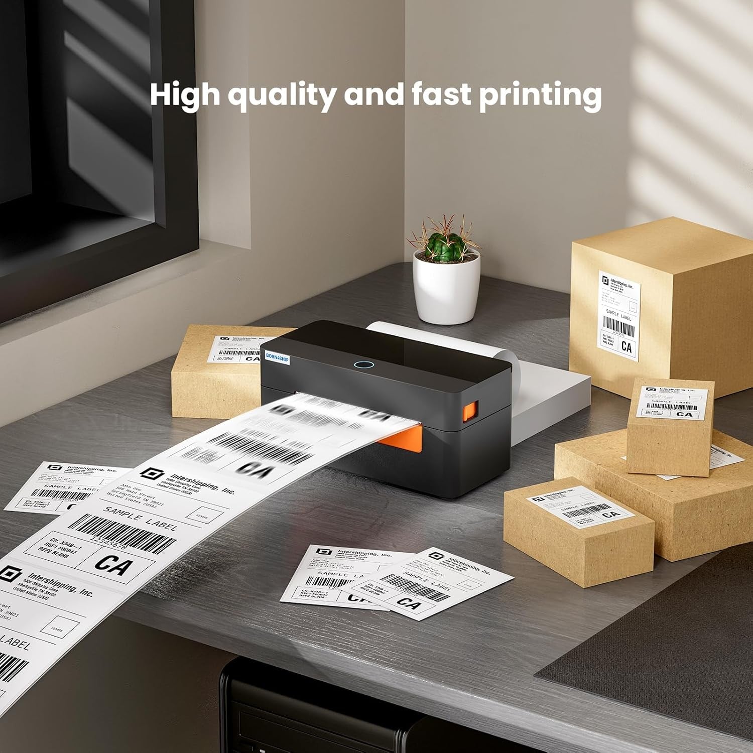 4x6 Portable Bluetooth Thermal Label Printer for Shipping DHL UPS