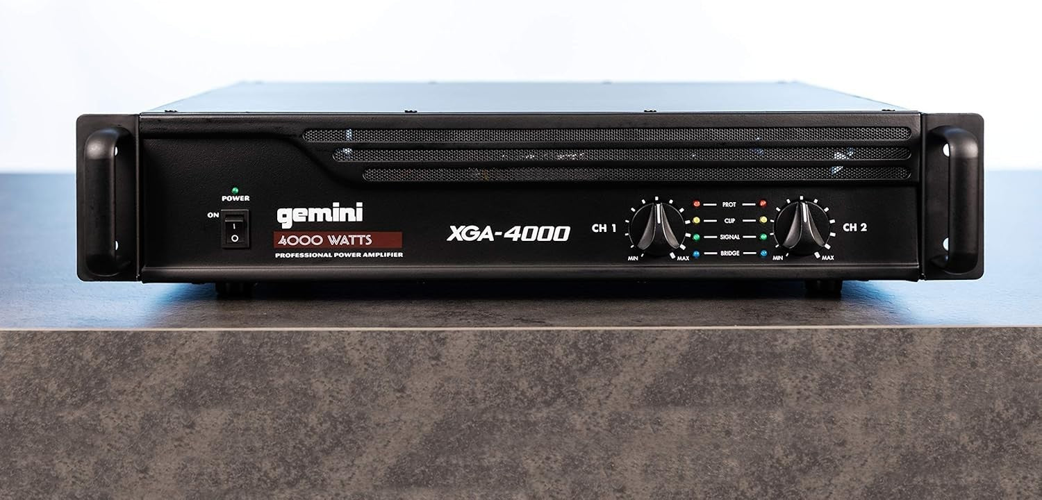 XGA-4000 2x350W Class AB DJ Amplifier Rack Mount Powered Mixer