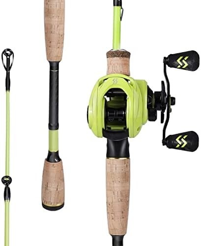 8.0:1 Baitcaster Rod Reel Combo 2.1m Carbon Fibre M/MH