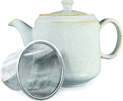 1L Ceramic Teapot with Infuser Duck Egg Blue Loose Leaf Tea Pot